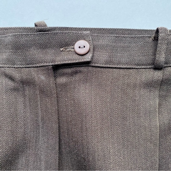 Vintage Nygard Collection Pleated High Waisted Dress Pants - Brown Tweed - Picture 4 of 12